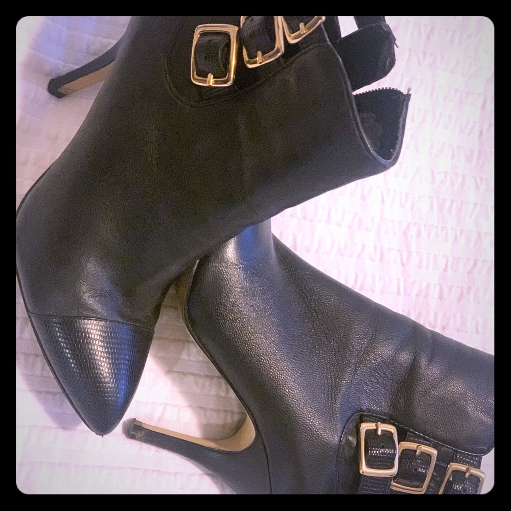 Black stiletto booties